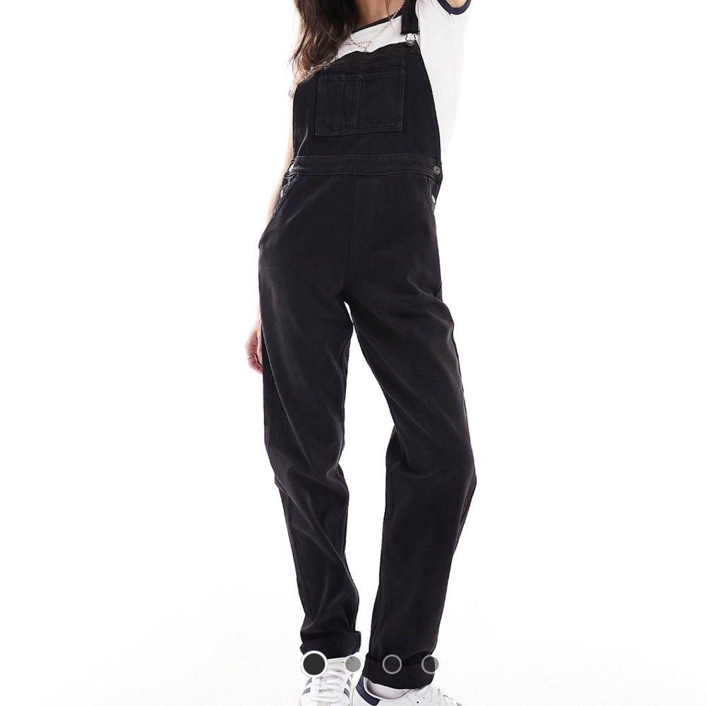 ASOS Denim Overall in Washed Black